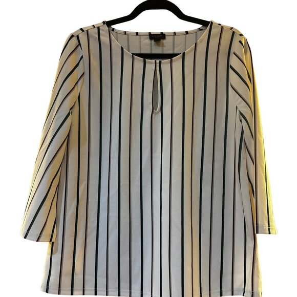 Ann Taylor Factory Multi-Color Striped Blouse | NWOT | L - Picture 1 of 3